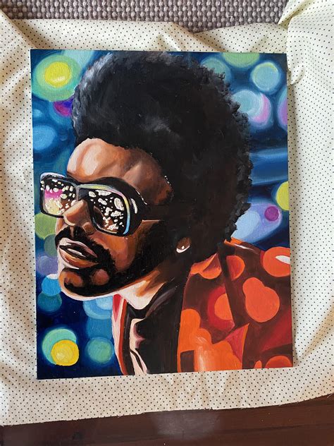 My sister made an oil painting of Abel for me 🥰 : r/TheWeeknd