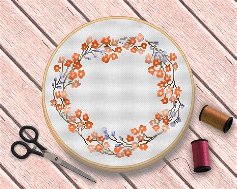 Floral Cross Stitch Frame - Cross Stitch Patterns