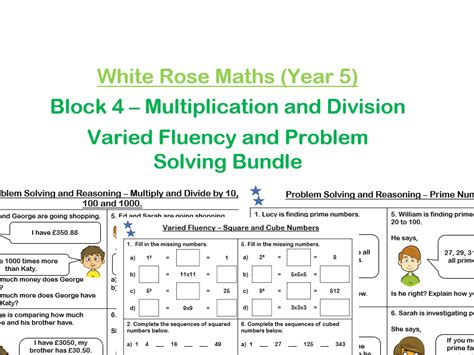 White Rose Maths - Year 5 - Block 4 - Multiplication and Division ...