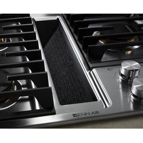 Whirlpool 36 JX3 Gas Downdraft Cooktop in Black | Nebraska Furniture Mart