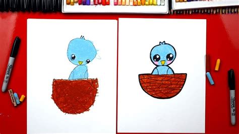 How To Draw A Baby Bird WITH SHAPES! | Art for kids hub, Art for kids, Drawings