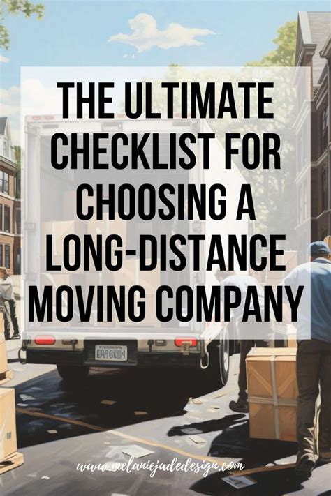 The Ultimate Checklist for Choosing a Long-Distance Moving Company ...