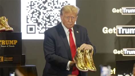 Man buys Trump’s gold sneakers for nine grand at auction | Sky News Australia