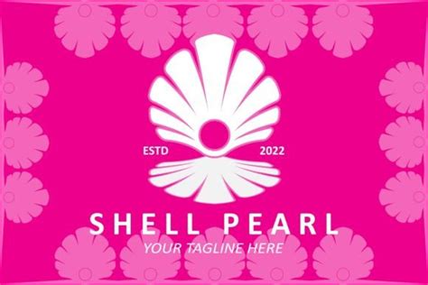 Shell Logo Background Set Design Graphic by AR Graphic · Creative Fabrica