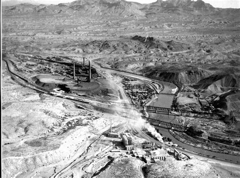 Aerial View of the Rio Grande River; cement plant; ASARCO; Smeltertown ...