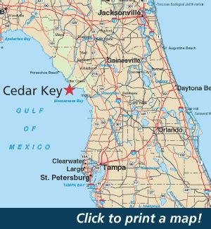 Map Of Florida Cedar Key - Viole Jesselyn