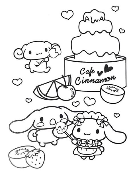 Cinnamoroll Drawing Coloring Page