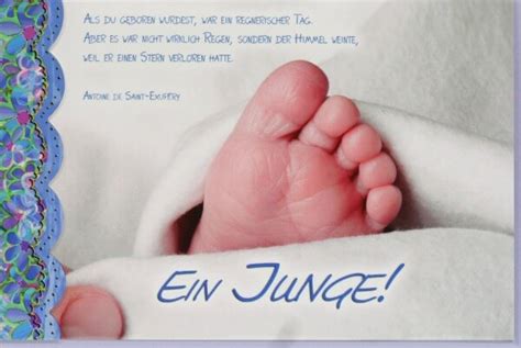 Karte zur Geburt - Ein Junge