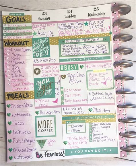 Genius Planner Layout Ideas To Be Crazy Organized At College & School ...