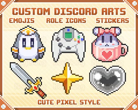 Commission for Discord Emojis & Role Icons Cute Pixel Style - Etsy Ireland