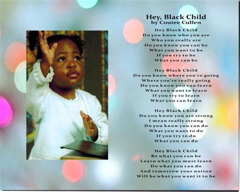 Hey Black Child Poem Free Printable