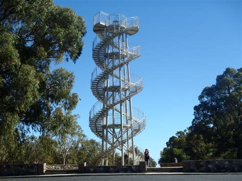 DNA tower in King's Park, Perth, Western Australia. Unusual structure with an overrated view ...