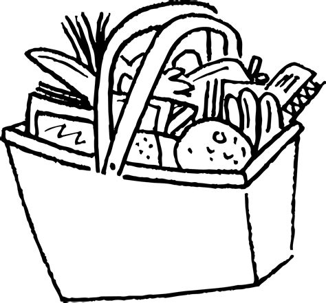 Food Basket Drawing at GetDrawings | Free download