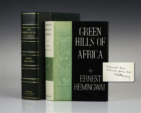 Green Hills of Africa Ernest Hemingway First Edition Signed