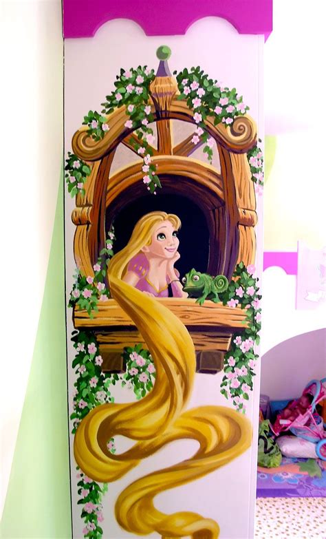 Disney Princesses in Castle Bedroom | Disney mural, Princess mural, Disney art