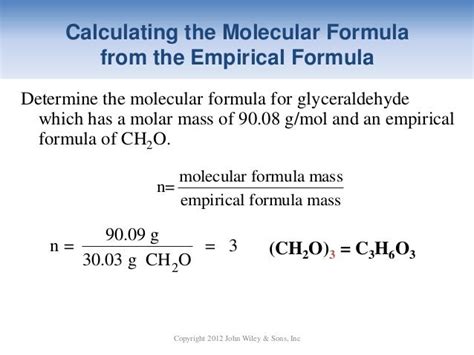 Molecular Formula From Empirical Formula And Molar Mass - Formă Blog