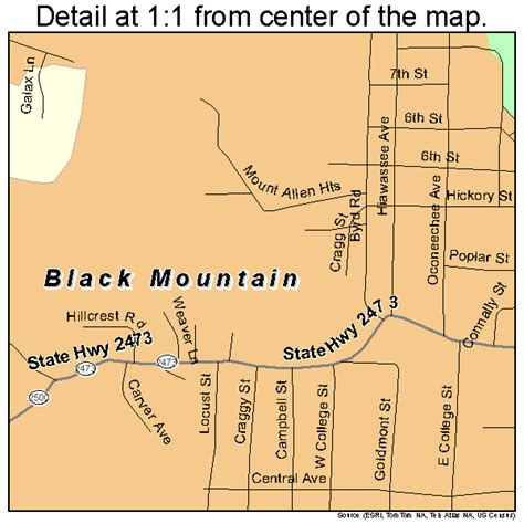 Black Mountain North Carolina Street Map 3706140