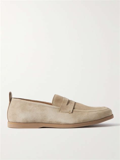 MR P. Suede Penny Loafers for Men | MR PORTER