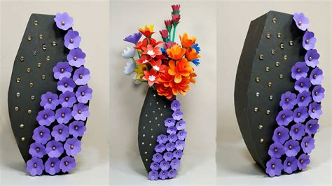 Very Beautiful Home Idea Paper Flower Vase | Flower Vase Crafts At Home ...