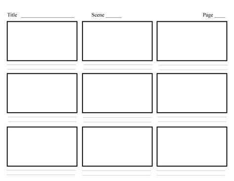 Blank storyboard for those who might want it! : Filmmakers