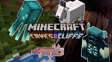 Minecraft Caves & Cliffs update (ALL ITEMS & MOBS) - YouTube