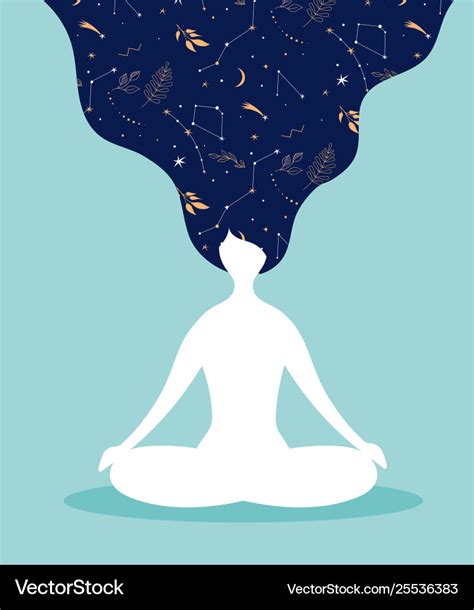 Mindfulness meditation and yoga background Vector Image