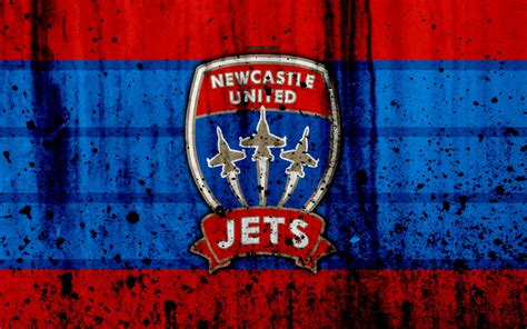 Download wallpapers 4k, FC Newcastle Jets, grunge, A-League, soccer ...