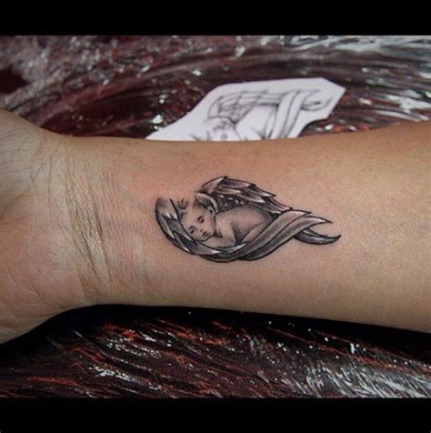 Small Angel Tattoo, Angel Tattoo For Women, Baby Angel Tattoo, Guardian ...