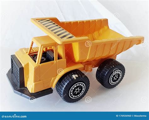 Toy Dump Truck. Yellow Dump Truck. Stock Photo - Image of contractor, playing: 176926960