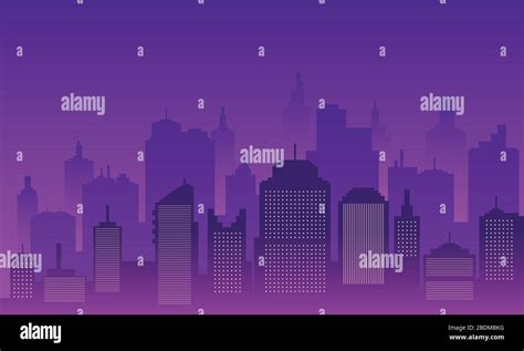 Silhouette background city of night with skyscraper Stock Vector Image ...