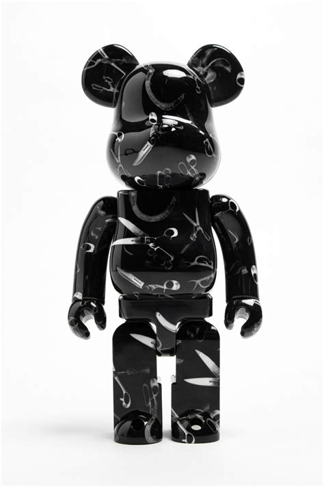 BEARBRICK MEDIUM + SMALL Scissor All-Over Print · DENHAM