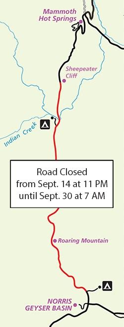 Construction Work To Result In Yellowstone Road Closures After Labor Day - Yellowstone National ...