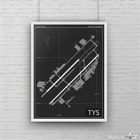 Mcghee Tyson Airport Art Print TYS Airport Map Poster - Etsy