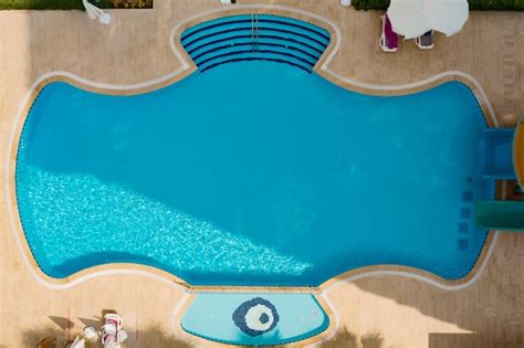 Free Photo | Aerial view of swimming pool