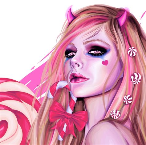 Candy demon. Pastel Grunge artprint. Avril Lavigne. Pastel | Etsy