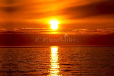 Romantic Ocean Sunset, Beautiful Scenery and Landscape Stock Photo ...