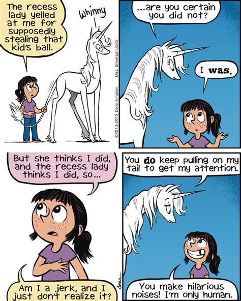 Phoebe and Her Unicorn by Dana Simpson for March 14, 2015 | GoComics.com | Cute comics, Funny ...