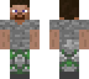 Mossy Cobblestone Steve | Minecraft Skin