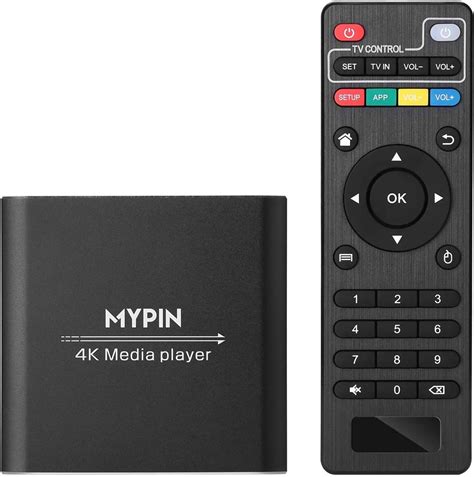 Amazon.com: 4K Media Player with Remote Control, Digital MP4 Player for 8TB HDD/USB Drive/TF ...