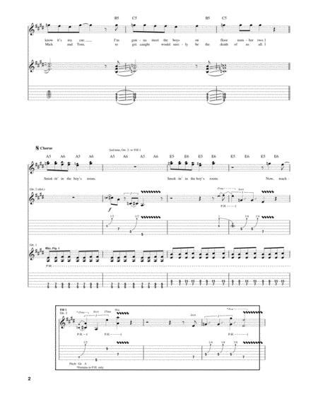 Smokin' In The Boys Room By Motley Crue - Digital Sheet Music For Guitar TAB - Download & Print ...