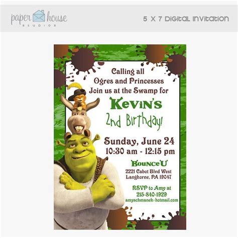 Shrek Party Supplies - Etsy