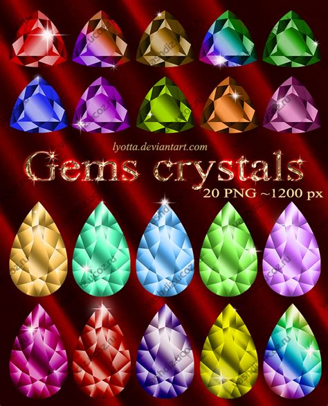 Precious stones crystals by Lyotta on DeviantArt