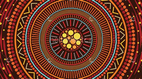 Illustration based on aboriginal style of background. - Download Graphics & Vectors