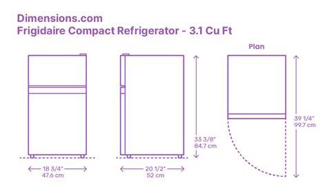 Refrigerators | Fridges Dimensions & Drawings | Dimensions.com