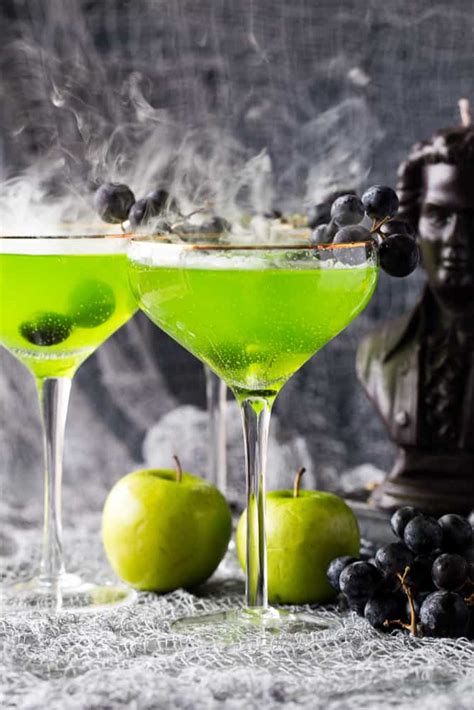 Poison Apple Halloween Cocktail - The Seaside Baker