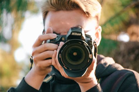 Banco de imagens : retrato, fotografia, fotógrafo, Câmera reflex de lente única, Óptica de ...