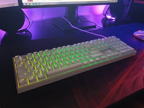 Clean. Simple. White RGB Keyboard : MechanicalKeyboards