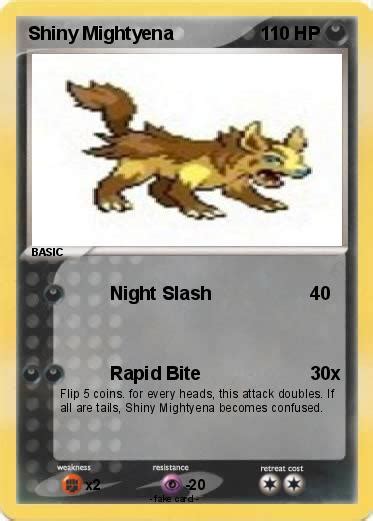 Pokémon Shiny Mightyena 1 1 - Night Slash - My Pokemon Card