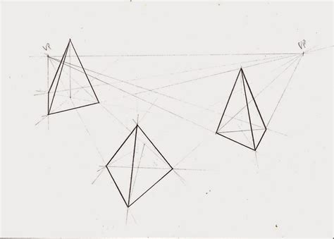 Weekly : Doodles and tuts: How to draw a Pyramid in 1 point and 2 point perspective