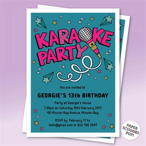 Karaoke party invitation ️ Best arts at thedrhcollection.fr